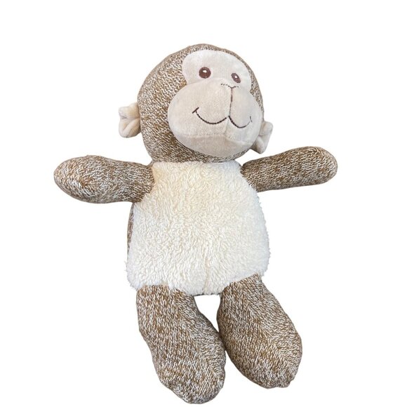 Spar Create Imagine Walmarts Brown Cream Plush Monkey Stuffed Soft Knit Materia - Picture 3 of 4